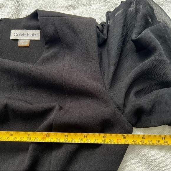 Calvin Klein Crepe Chiffon sheath Women Size 6P - Picture 9 of 11